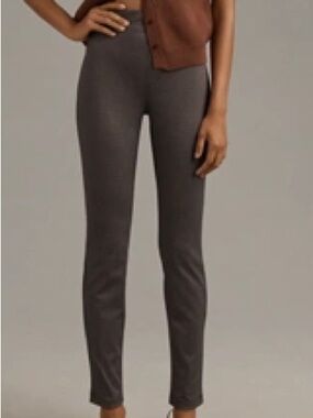 ANTHROPOLOGIE SANCTUARY Brown & Amber Houndstooth Legging Pants Size XXS